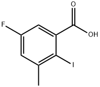 5-Fluoro-2-iodo-3-methyl-benzoic acid Struktur