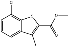 METHYL 7-CHLORO-3-METHYLBENZO[B]THIOPHENE-2-CARBOXYLATE 化学構造式