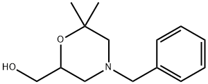 (4-Benzyl-6,6-dimethylmorpholin-2-yl)methanol, 1416440-60-2, 结构式