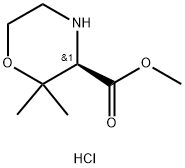 (R)-METHYL 2,2-DIMETHYLMORPHOLINE-3-CARBOXYLATE HCL Struktur
