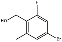 (4-BROMO-2-FLUORO-6-METHYLPHENYL)METHANOL, 1417736-81-2, 结构式