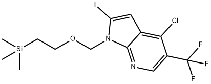 4-Chloro-2-iodo-5-trifluoromethyl-1-(2-trimethylsilanyl-ethoxymethyl)-1H-pyrrolo[2,3-b]pyridine
