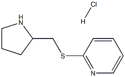 2-[(pyrrolidin-2-ylmethyl)sulfanyl]pyridine hydrochloride Structure