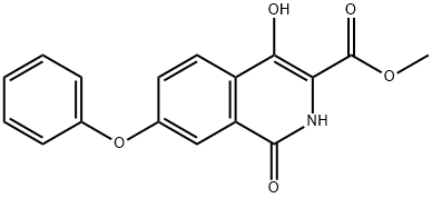 1,4-二羟基-7-苯氧基异喹啉-3-羧酸甲酯,1421312-32-4,结构式