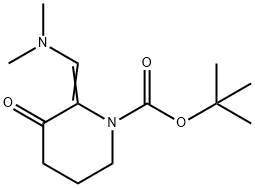 tert-butyl 2-((dimethylamino)methylene)-3-oxopiperidine-1-carboxylate Structure