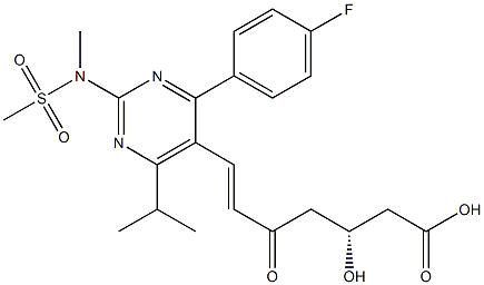 (R,E)-7-(4-(4-fluorophenyl)-6-isopropyl-2-(N-methylmethylsulfonamido)pyrimidin-5-yl)-3-hydroxy-5-oxohept-6-enoic acid Structure