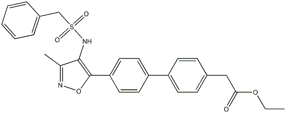 ethyl 2-(4'-(3-methyl-4-(phenylmethylsulfonamido)isoxazol-5-yl)biphenyl-4-yl)acetate Struktur
