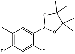 2-(2,4-DIFLUORO-5-METHYLPHENYL)-4,4,5,5-TETRAMETHYL-1,3,2 结构式
