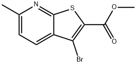 METHYL 3-BROMO-6-METHYLTHIENO[2,3-B]PYRIDINE-2-CARBOXYLATE Struktur