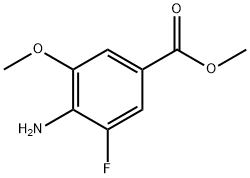 4-Amino-3-fluoro-5-methoxy-benzoic acid Struktur
