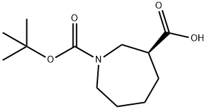 (S)-1-(TERT-BUTOXYCARBONYL)AZEPANE-3-CARBOXYLIC ACID Structure