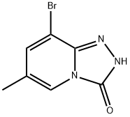 8-ブロモ-6-メチル-[1,2,4]トリアゾロ[4,3-A]ピリジン-3(2H)-オン 化学構造式
