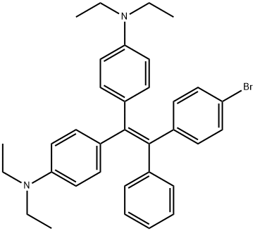 4,4'-(2-(4-bromophenyl)-2-phenylethene-1,1-diyl)bis(N,N-diethylaniline) 结构式