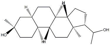 (3R,5R,8R,9R,10S,13S,14S,17S)-17-(1-hydroxyethyl)-3,13-dimethylhexadecahydro-1H-cyclopenta[a]phenanthren-3-ol 结构式