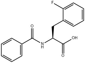 N-苯甲酰基-L-2-氟苯丙氨酸, 143051-55-2, 结构式