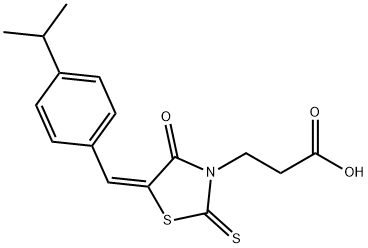 (E)-3-(5-(4-isopropylbenzylidene)-4-oxo-2-thioxothiazolidin-3-yl)propanoic acid,1431637-27-2,结构式
