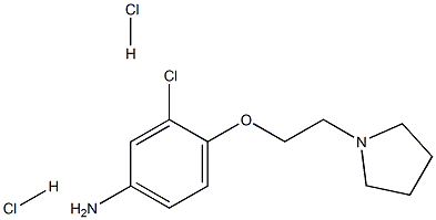 3-氯-4-(2-(吡咯烷-1-基)乙氧基)苯胺二盐酸盐,1431964-26-9,结构式