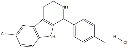 6-chloro-1-(4-methylphenyl)-2,3,4,9-tetrahydro-1H-pyrido[3,4-b]indole:hydrochloride Structure