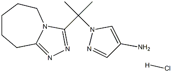 1-[2-(6,7,8,9-tetrahydro-5H-[1,2,4]triazolo[4,3-a]azepin-3-yl)propan-2-yl]pyrazol-4-amine:hydrochloride Structure