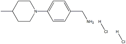 [4-(4-methylpiperidin-1-yl)phenyl]methanamine:dihydrochloride Structure