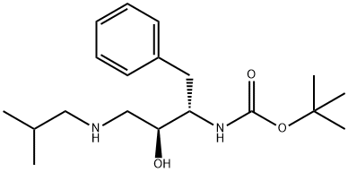 tert-butyl ((2S,3S)-3-hydroxy-4-(isobutylamino)-1-phenylbutan-2-yl)carbamate Struktur