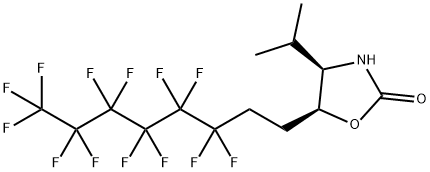 (4R,5S)-(+)-4-i-Propyl-5-(3,3,4,4,5,5,6,6,7,7,8,8,8-tridecafluorooctyl)-2-oxazolidinone Struktur