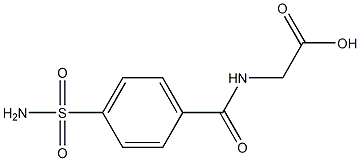 Glycine, N-[4-(aminosulfonyl)benzoyl]- Structure