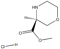 (3S)-3-甲基吗啉-3-羧酸甲酯盐酸盐,1434126-95-0,结构式
