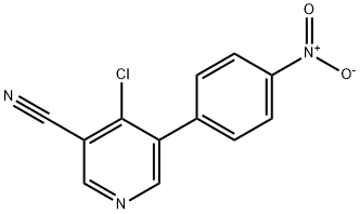 4-Chloro-5-(4-nitro-phenyl)-nicotinonitrile Structure