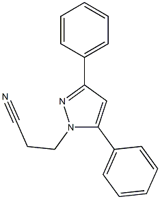 3-(3,5-diphenylpyrazol-1-yl)propanenitrile Struktur