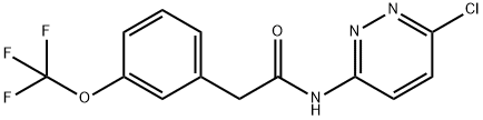 N-(6-氯哒嗪-3-基)-2-(3-(三氟甲氧基)苯基)乙酰胺, 1439400-46-0, 结构式