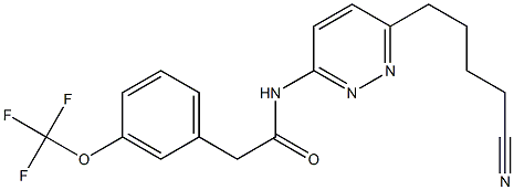 N-[6-(4-cyanobutyl)pyridazin-3-yl]-2-[3-(trifluoromethoxy)phenyl]acetamide Structure