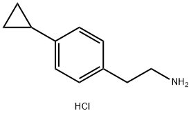 2-(4-cyclopropylphenyl)ethanamine hydrochloride 化学構造式