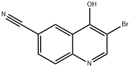 3-bromo-4-oxo-1H-quinoline-6-carbonitrile Struktur