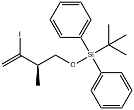 R-叔丁基((3-碘代-2-甲基丁基-3-烯-1-基)氧)二苯基硅烷, 1442105-07-8, 结构式