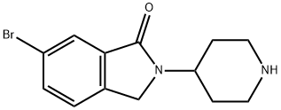6-溴-2-(哌啶-4-基)异吲哚啉-1-酮,1443290-29-6,结构式