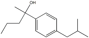 2-[4-(2-methylpropyl)phenyl]pentan-2-ol 结构式