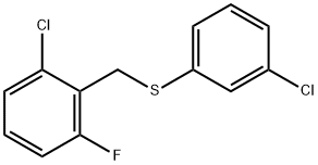 (2-CHLORO-6-FLUOROBENZYL)(3-CHLOROPHENYL)SULFANE Structure