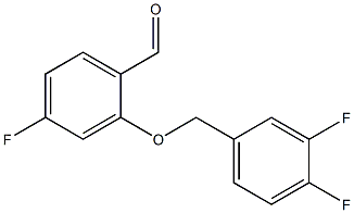 2-[(3,4-difluorophenyl)methoxy]-4-fluorobenzaldehyde 结构式