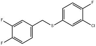 (3-CHLORO-4-FLUOROPHENYL)(3,4-DIFLUOROBENZYL)SULFANE Structure