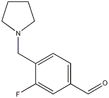 3-fluoro-4-(pyrrolidin-1-ylmethyl)benzaldehyde Struktur