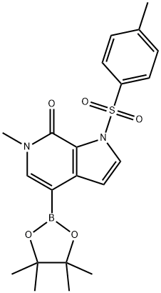 6-methyl-4-(4,4,5,5-tetramethyl-1,3,2-dioxaborolan-2-yl)-1-tosyl-1H-pyrrolo[2,3-c]pyridin-7(6H)-one Structure