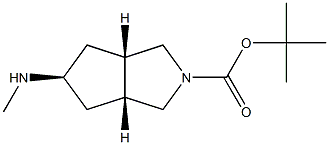 (3AR,5S,6AS)-5-(甲基氨基)六氢环戊烷并[C]吡咯-2(1H)-甲酸 叔丁酯,1446021-66-4,结构式