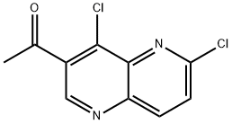 1-(4,6-二氯-1,5-萘啶-3-基)乙-1-酮 结构式