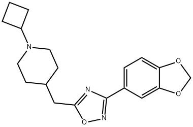 1448422-61-4 3-(苯并[D][1,3]二氧戊环-5-基)-5-((1-环丁基哌啶-4-基)甲基)-1,2,4-恶二唑