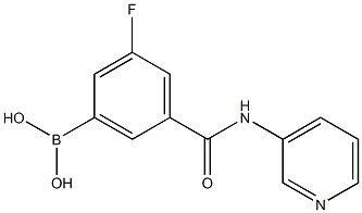 3-Fluoro-5-(3-pyridylcarbamoyl)benzeneboronic acid, 97% 结构式