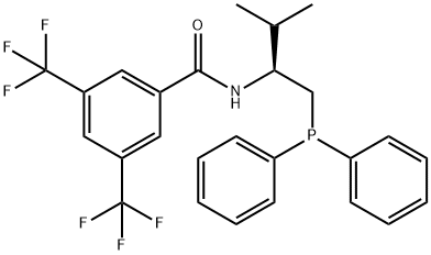 N-[(1S)-1-
[(diphenylphosphino)methyl]-2-methylpropyl]-
3,5-bis(trifluoromethyl)-Benzamide Structure