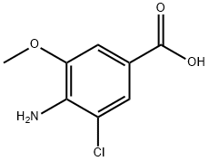 4-Amino-3-chloro-5-methoxy-benzoic acid,1453494-44-4,结构式