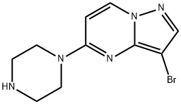 3-溴-5-(哌嗪-1-基)吡唑并[1.5-A]吡啶,1454558-22-5,结构式