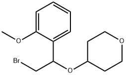 4-(2-溴-1-(2-甲氧基苯基)乙氧基)四氢-2H-吡喃,1455376-95-0,结构式